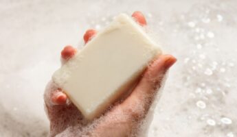 Putting a bar of soap in the freezer for 30 minutes