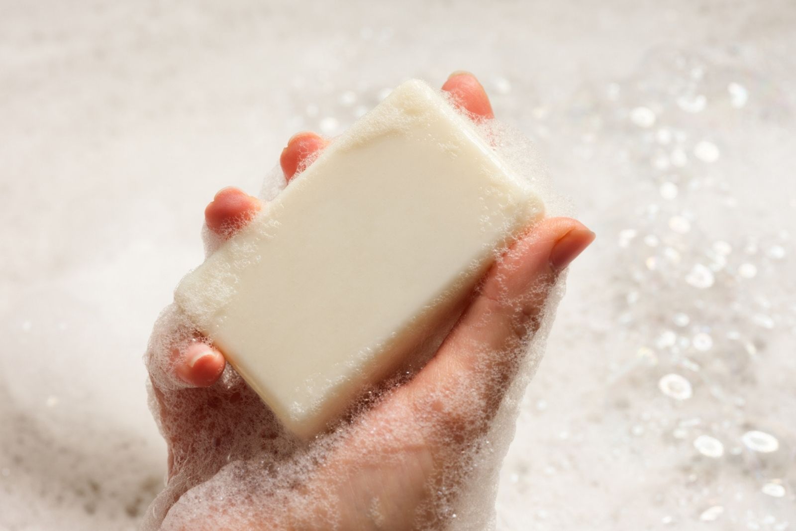 Putting a bar of soap in the freezer for 30 minutes