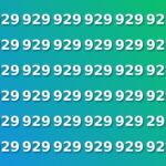 You have eagle eyes if you can spot the odd number hiding among these 929s in 11 seconds