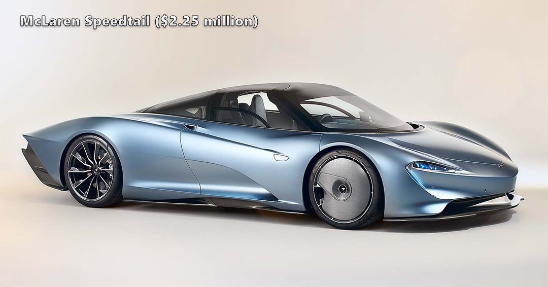 Most expensive car McLaren Speedtail