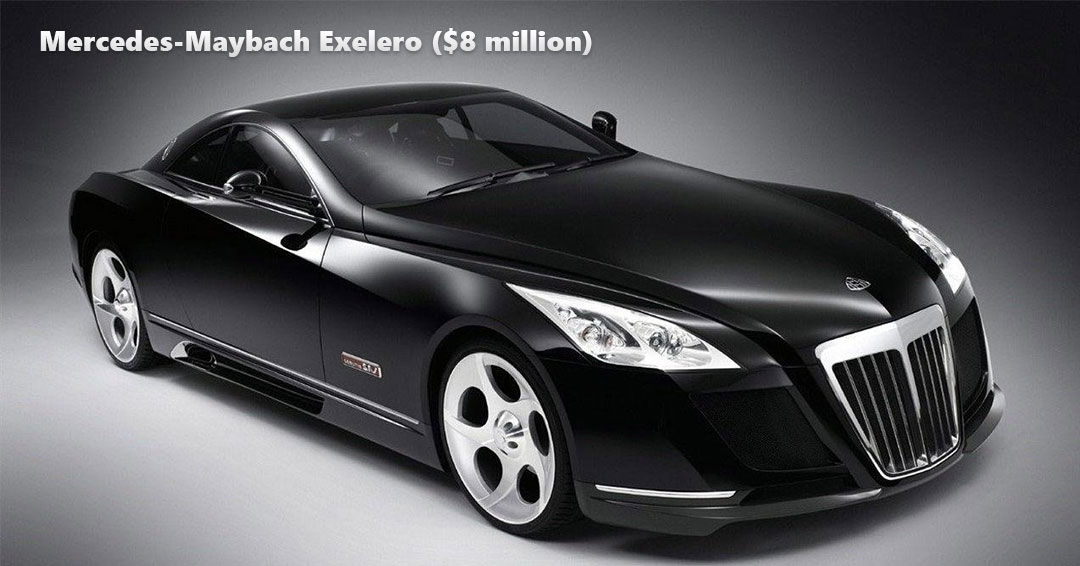 Most expensive car Mercedes-Maybach Exelero 