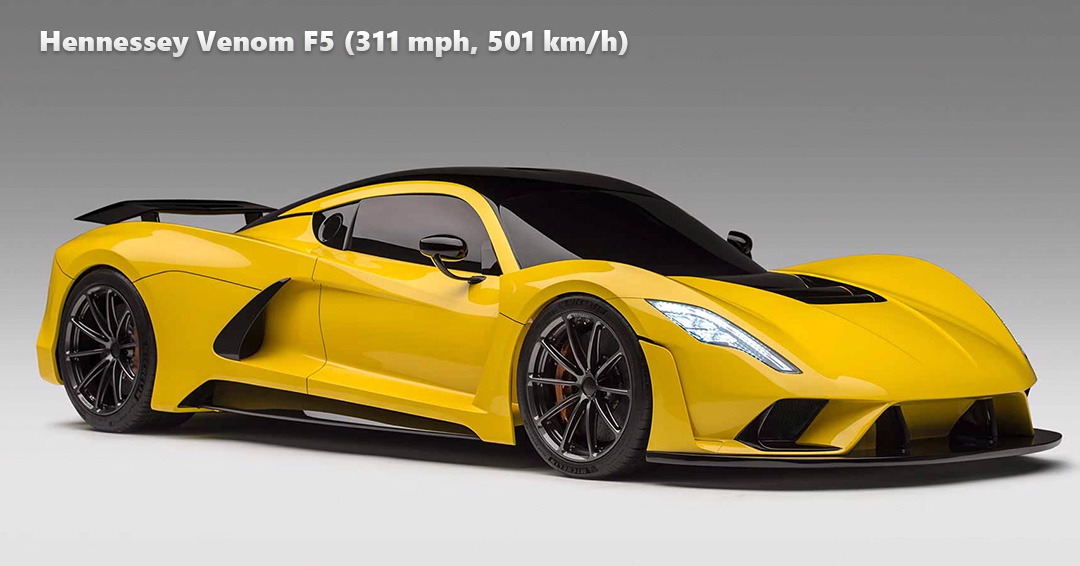 Top speed of Hennessey Venom F5 