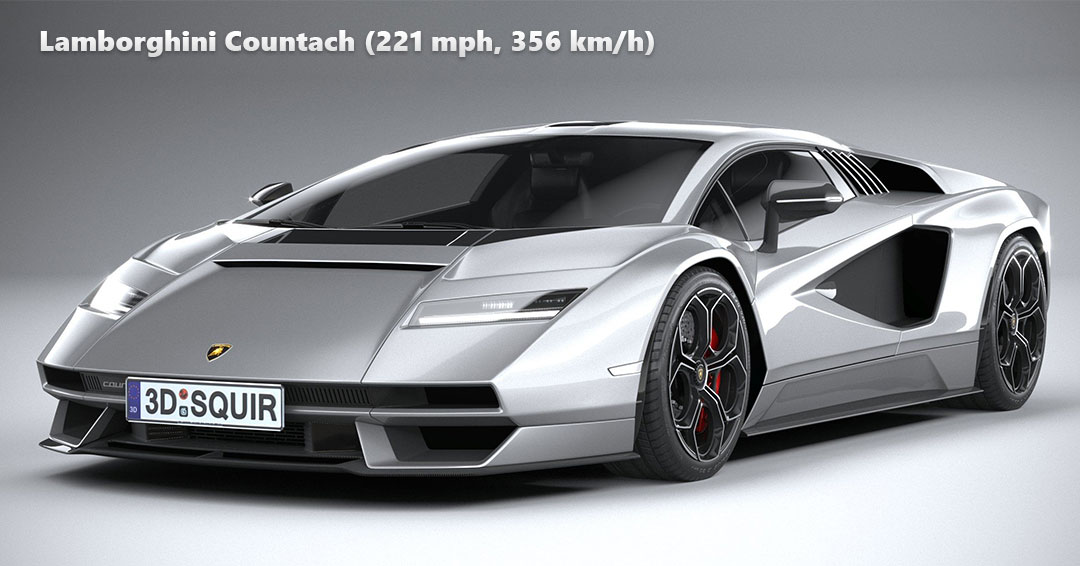 Top speed of Lamborghini Countach 