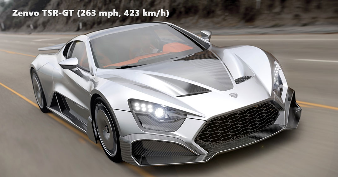 Top speed of Zenvo TSR-GT 