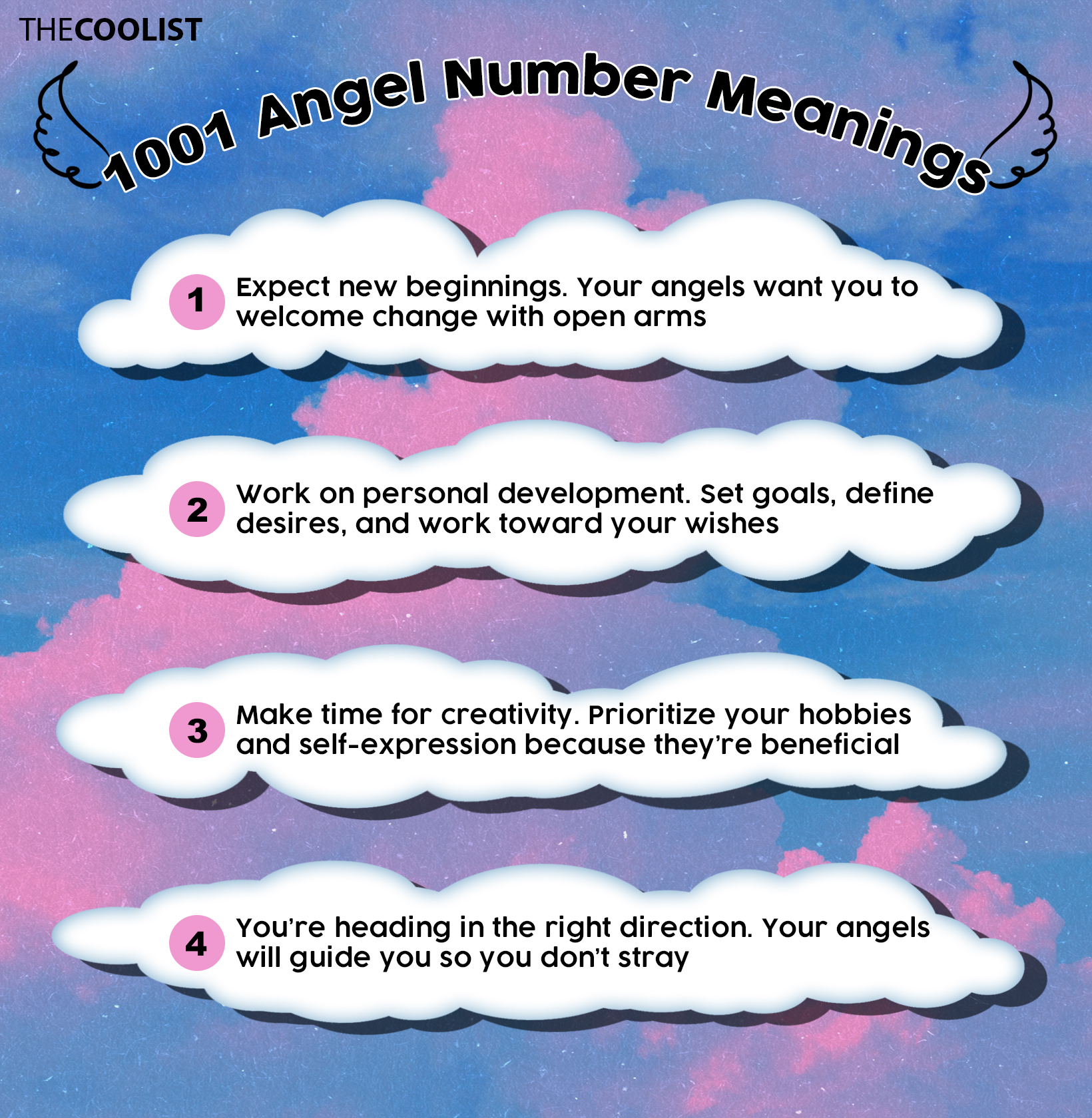 1001 angel number infographic