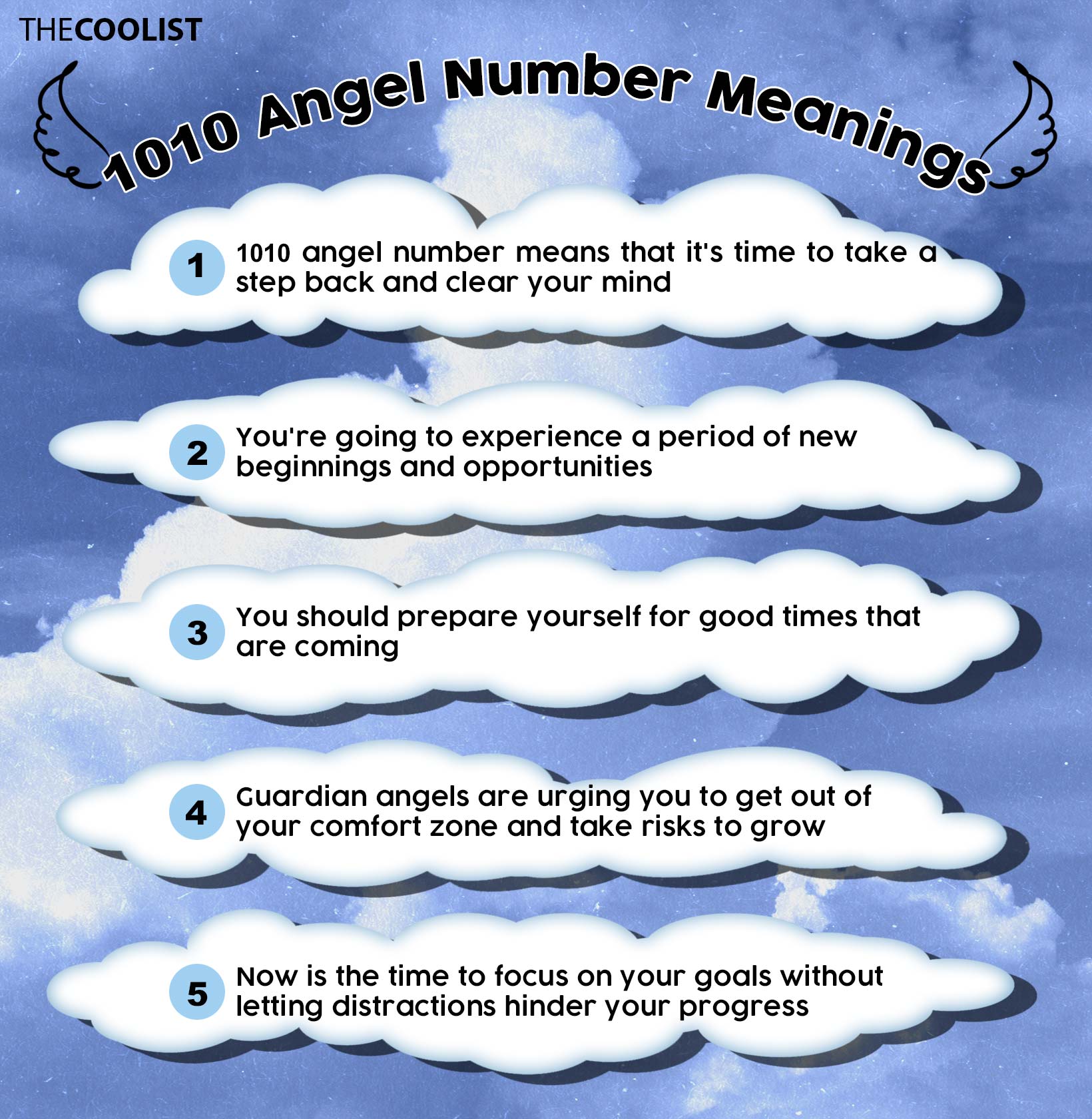 Infographic of the 1010 angel number