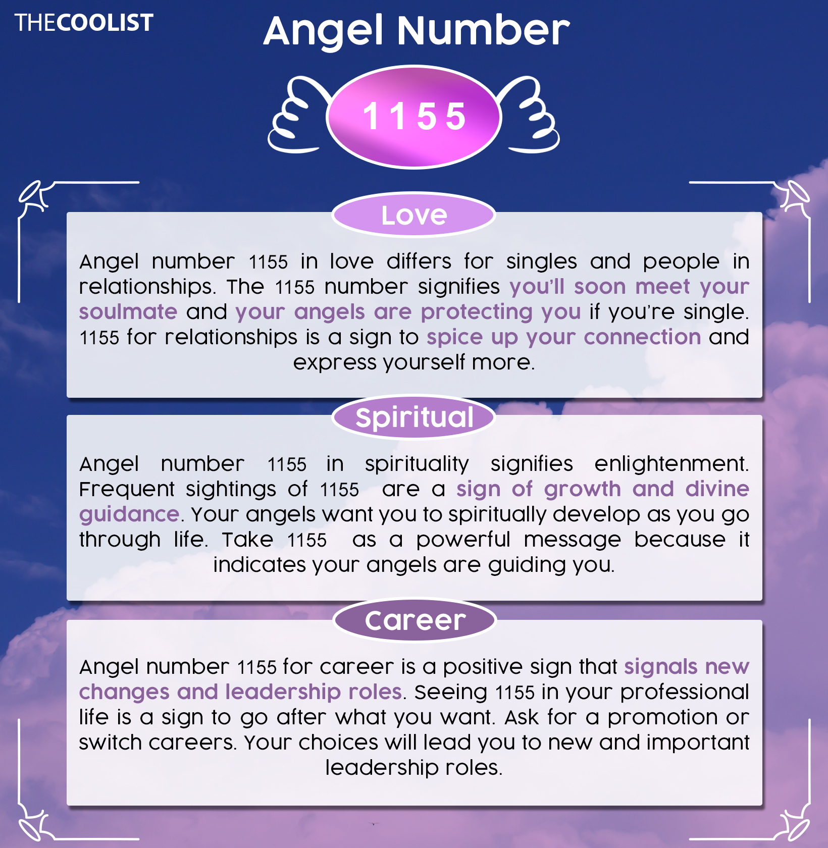 1155 angel number chart
