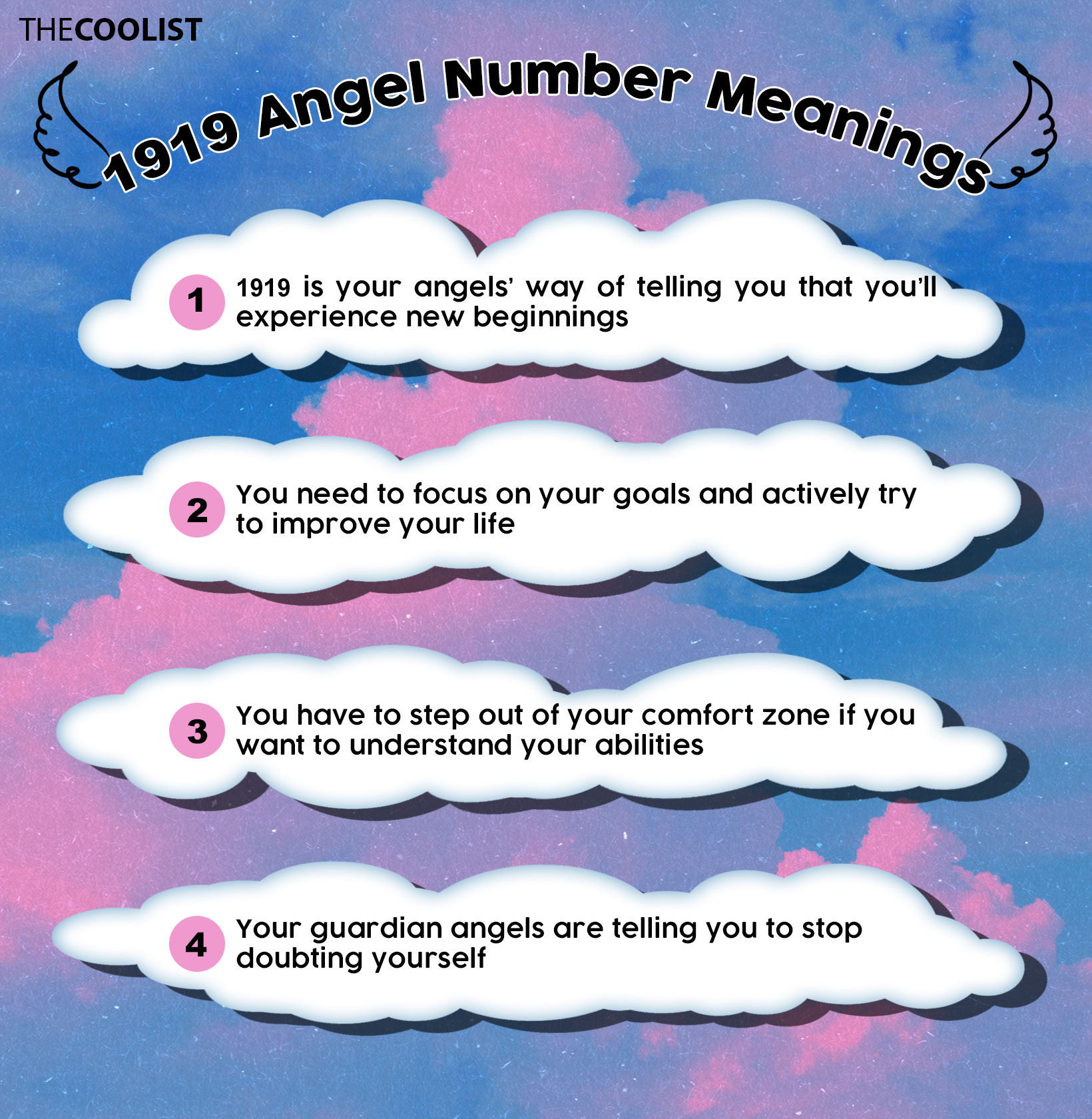 1919 angel number infographic
