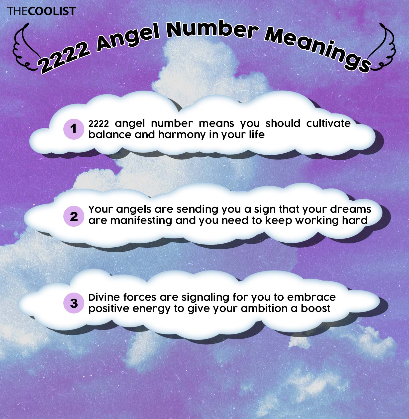 Infographic of 2222 angel number