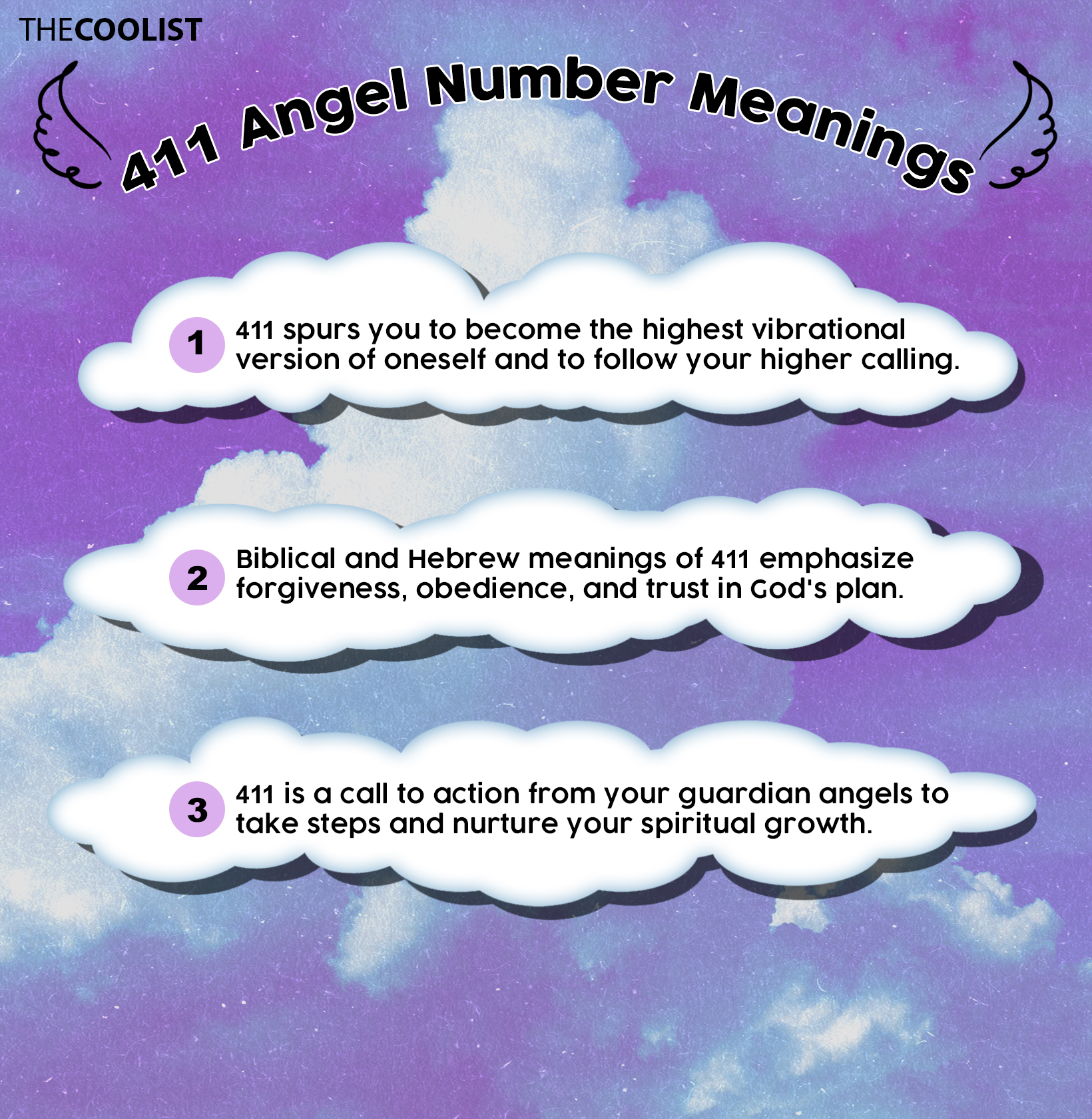 411 Angel Number Infographic