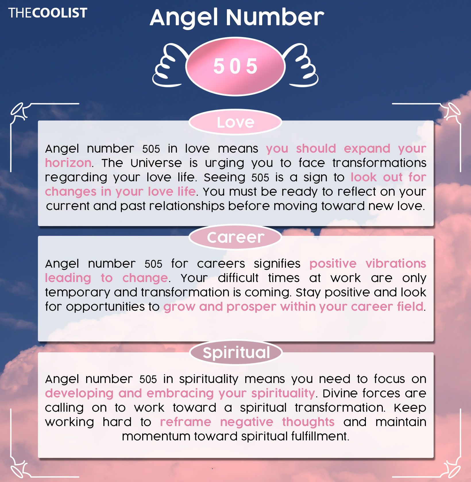 505 angel number chart