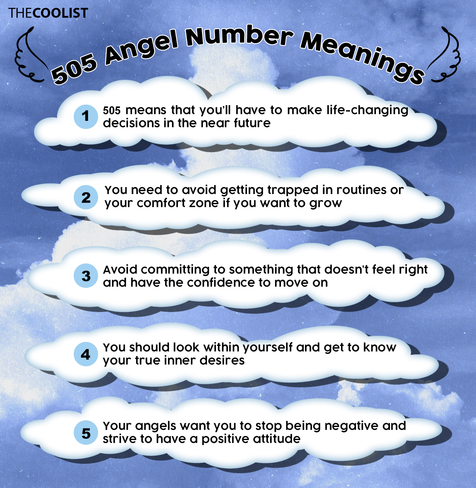 505 angel number infographic