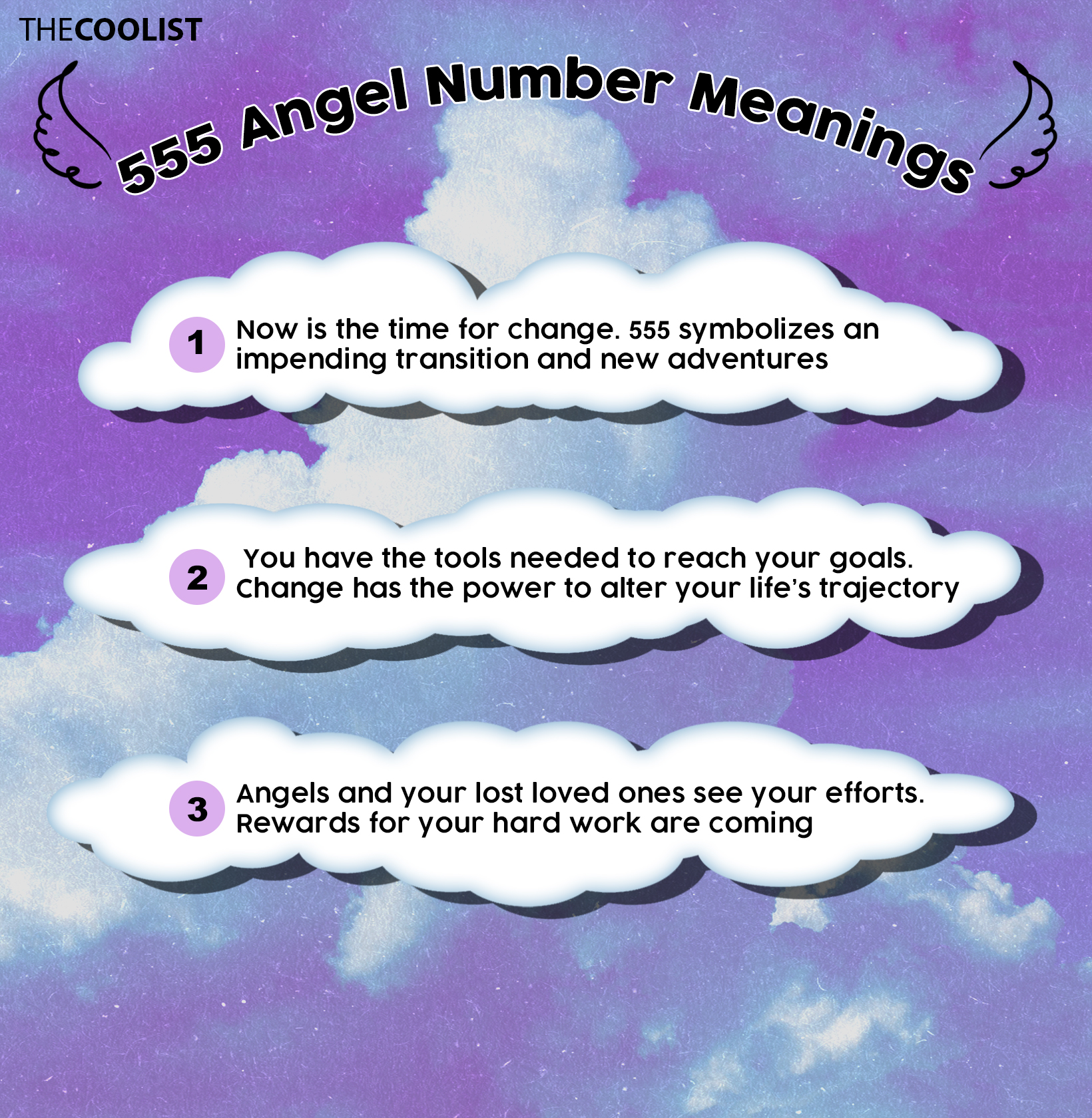 555 angel number infographic