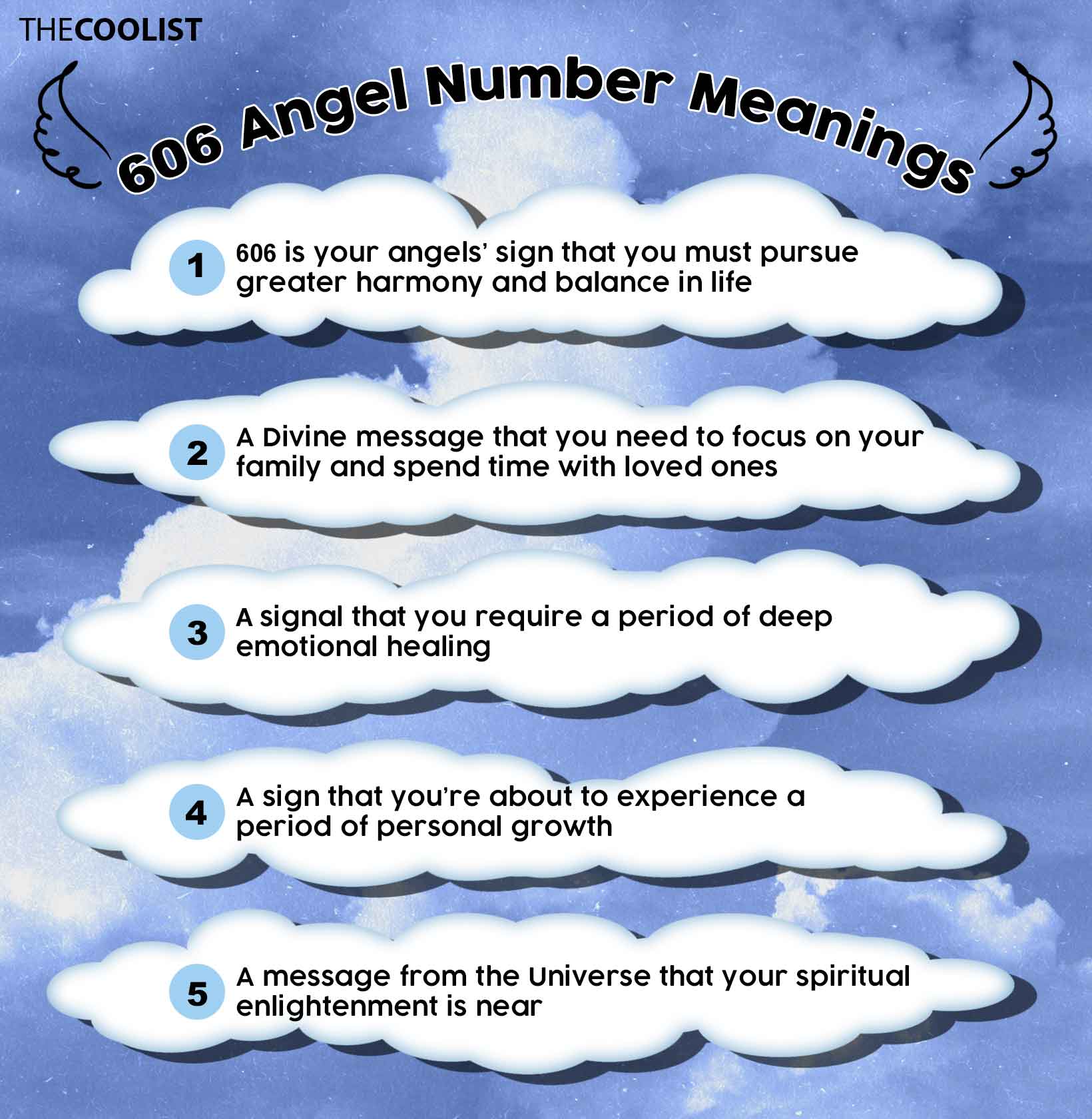 Angel number 606 infographic