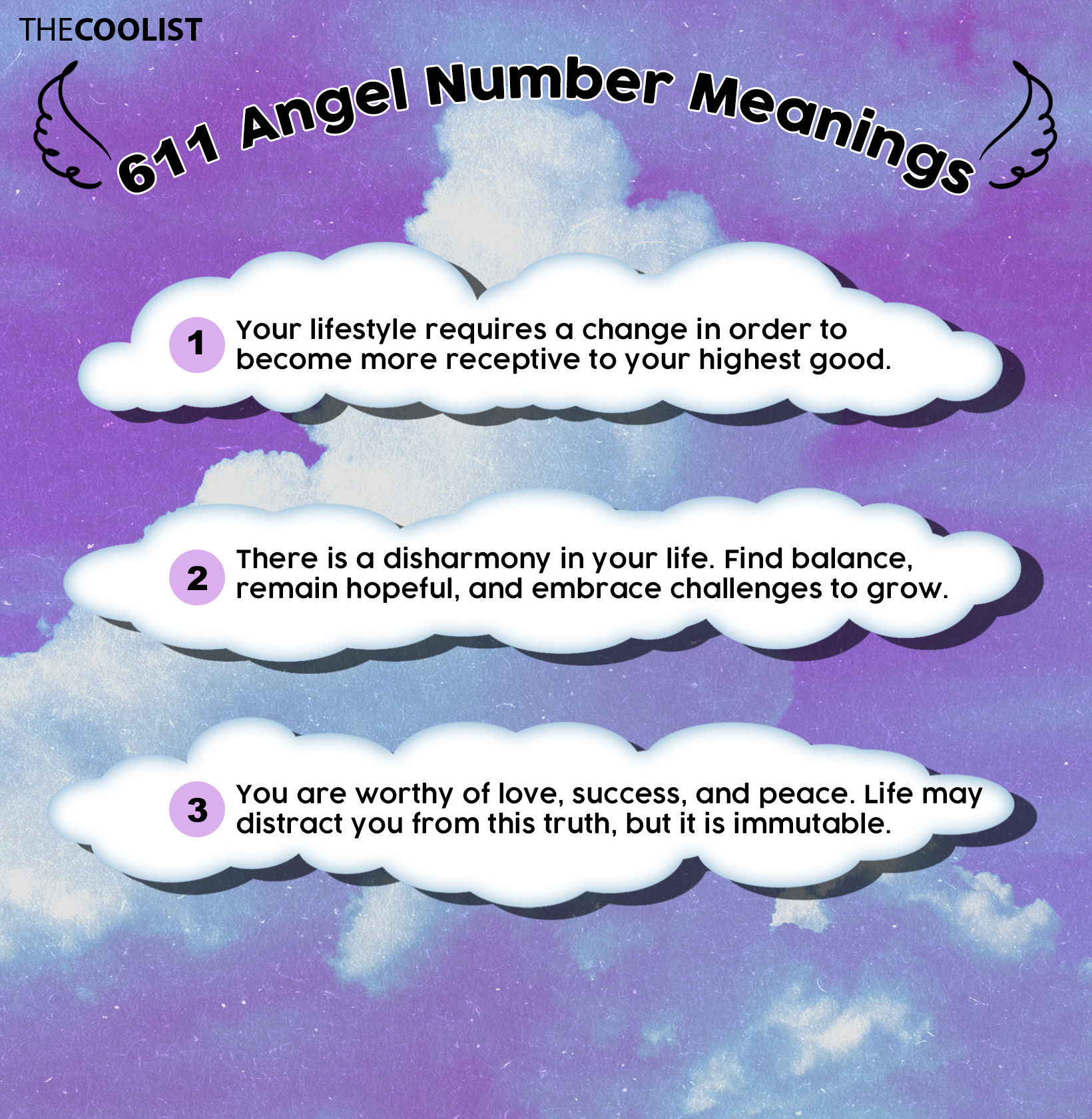611 Angel Number Infographic