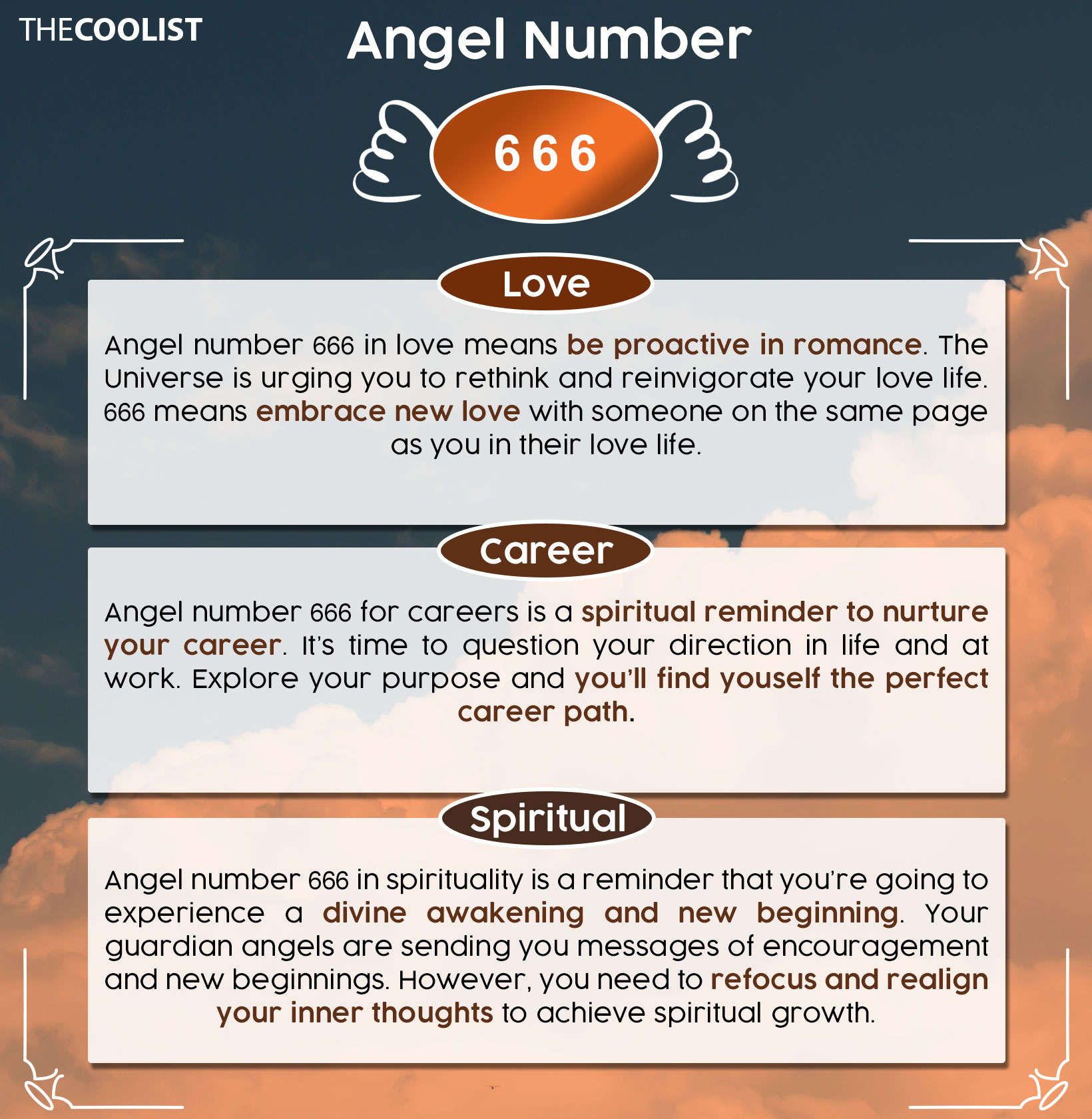 666 angel number chart