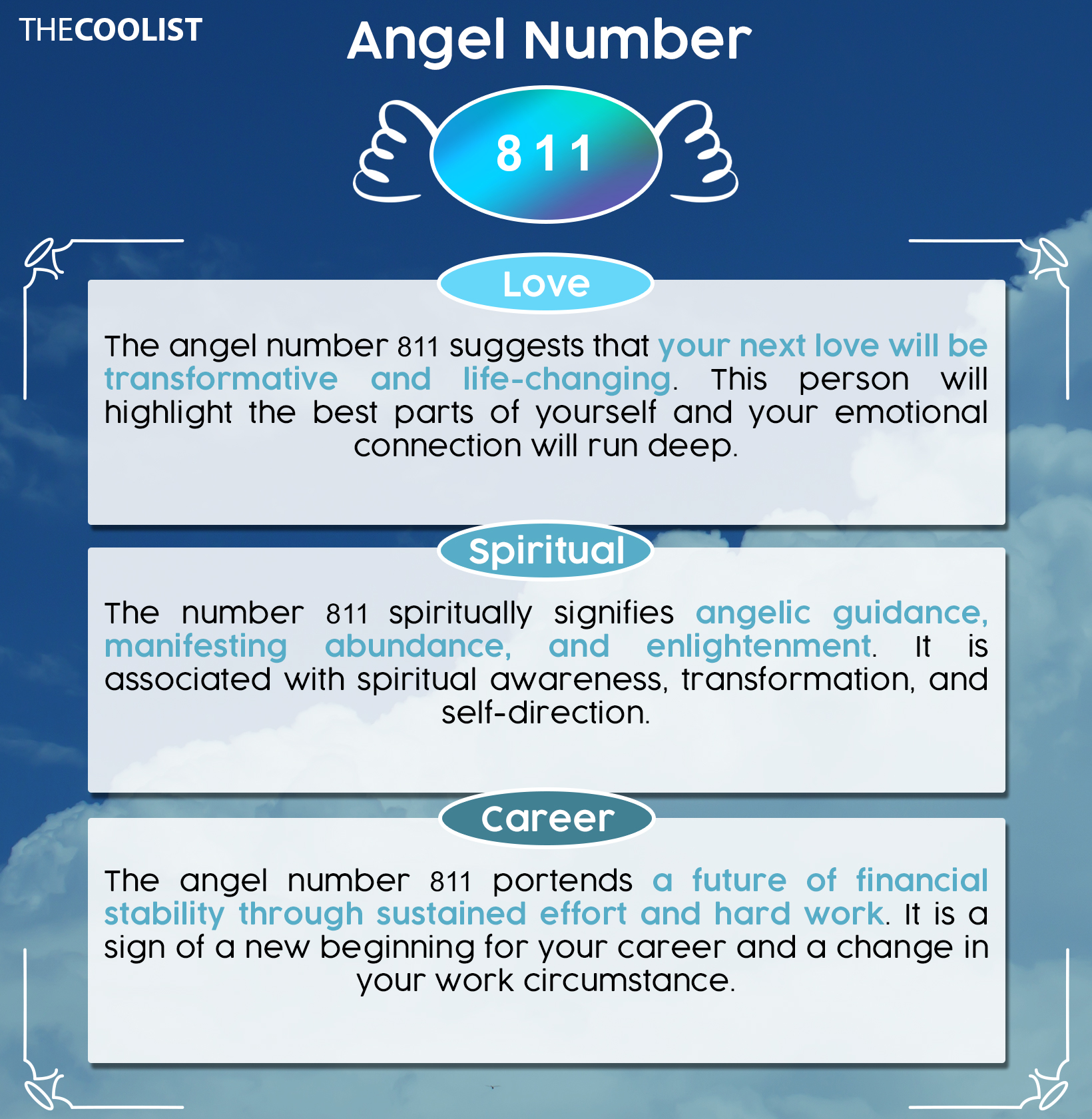 811 Angel Number Chart