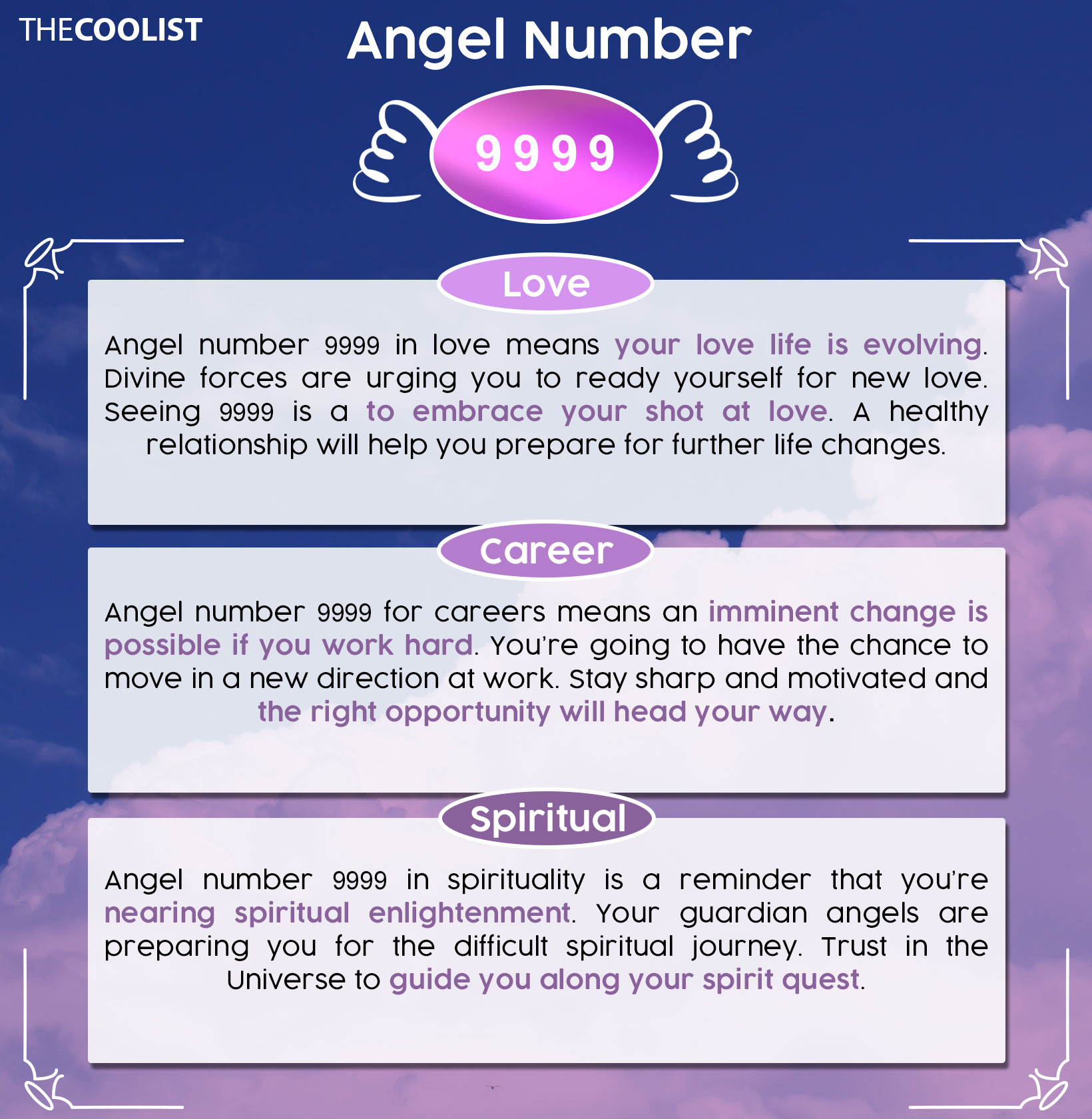 9999 angel number chart