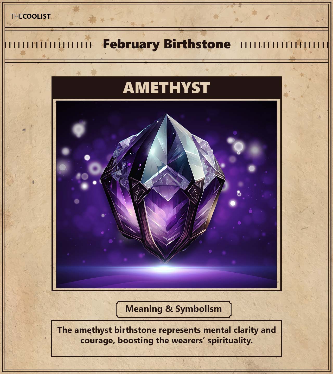 February birthstone infographic