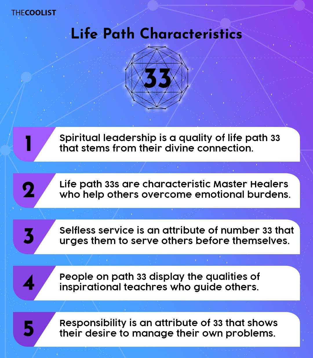 Life path number 33 infographic