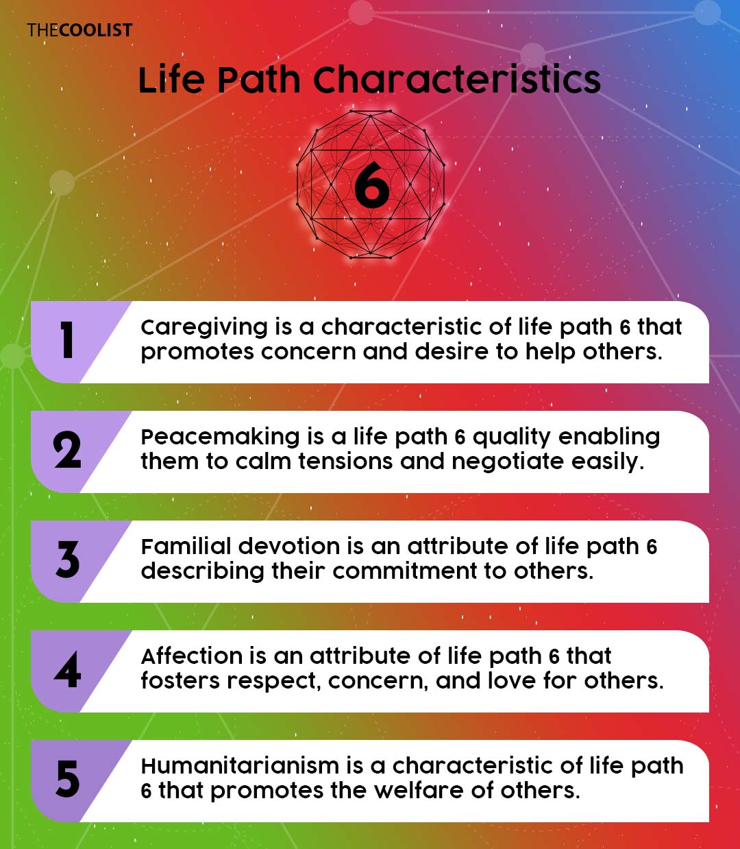 Life Path Number 6 Infographic
