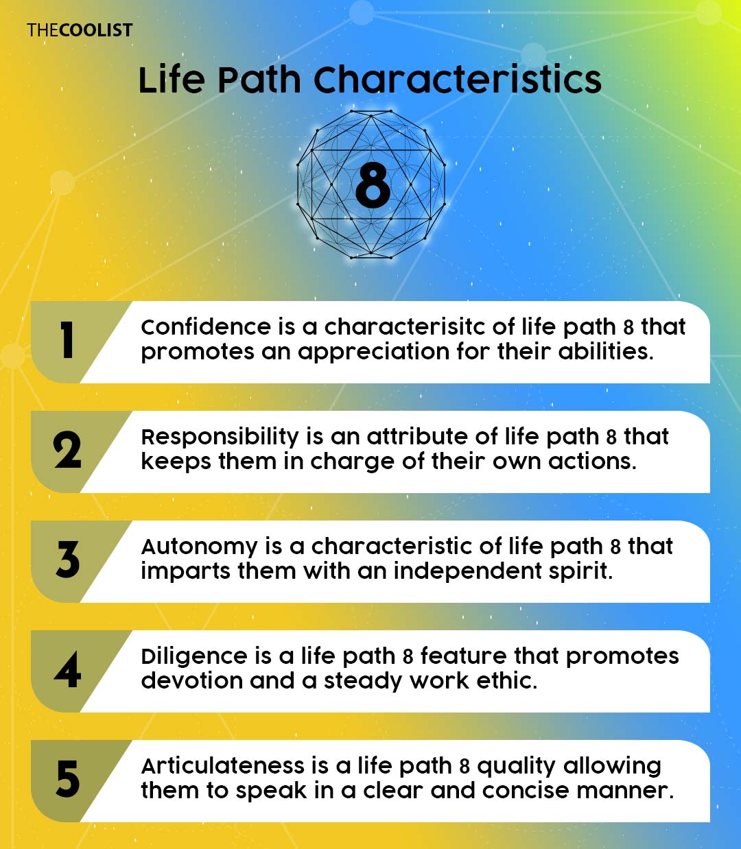 Life Path Number 8 Infographic
